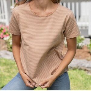 Neuflora Medium Striped Tan Women's Top